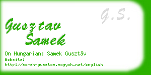 gusztav samek business card